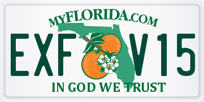 FL license plate EXFV15