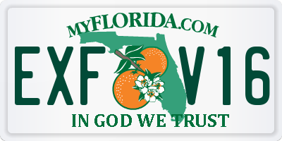 FL license plate EXFV16