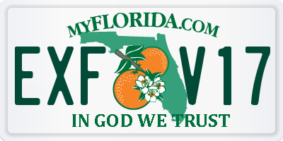 FL license plate EXFV17
