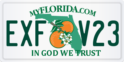 FL license plate EXFV23