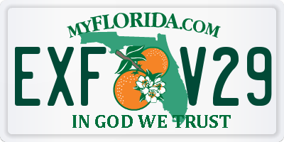 FL license plate EXFV29