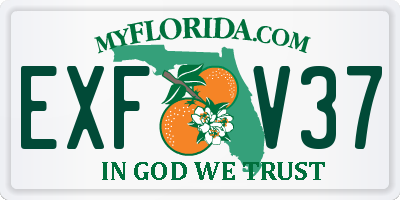 FL license plate EXFV37