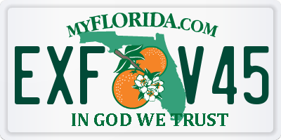 FL license plate EXFV45