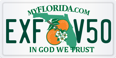 FL license plate EXFV50