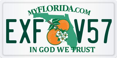 FL license plate EXFV57