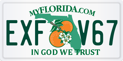 FL license plate EXFV67