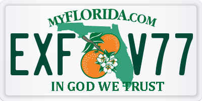 FL license plate EXFV77