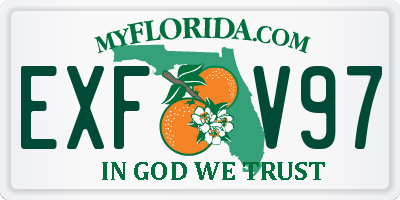 FL license plate EXFV97