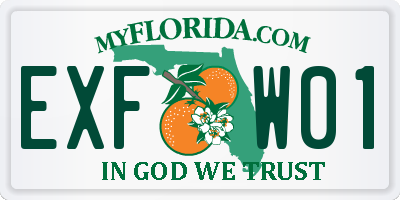 FL license plate EXFW01