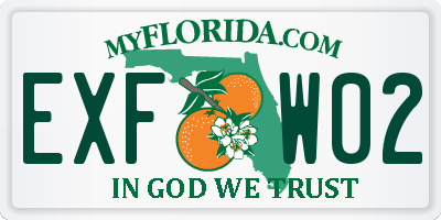 FL license plate EXFW02