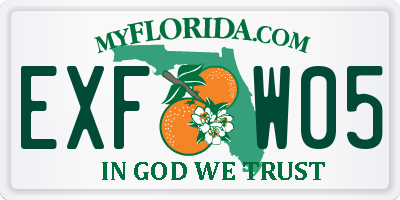FL license plate EXFW05