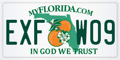 FL license plate EXFW09