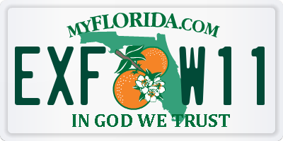 FL license plate EXFW11