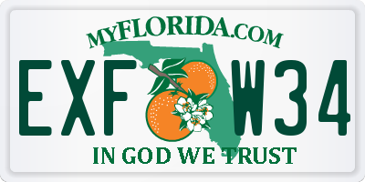 FL license plate EXFW34