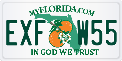 FL license plate EXFW55
