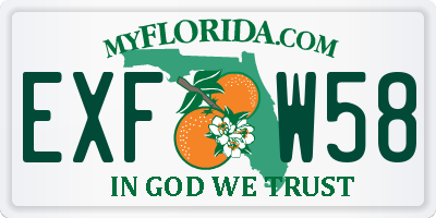 FL license plate EXFW58