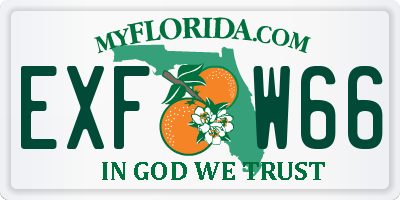 FL license plate EXFW66