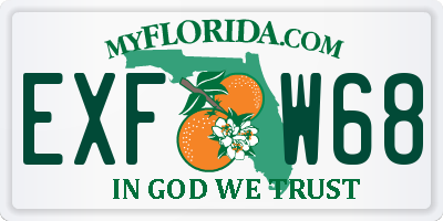 FL license plate EXFW68