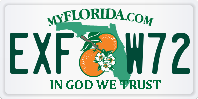 FL license plate EXFW72