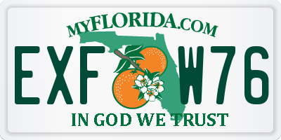 FL license plate EXFW76