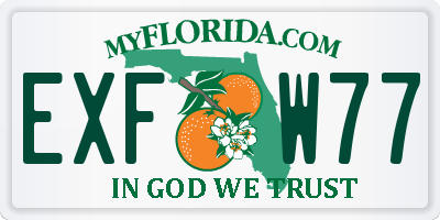 FL license plate EXFW77