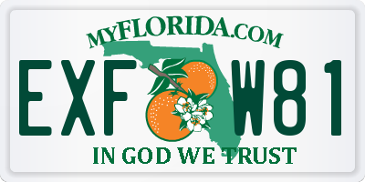 FL license plate EXFW81