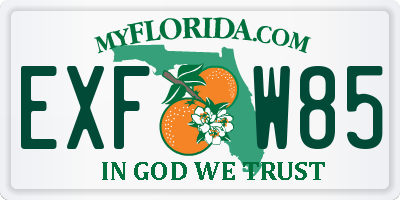 FL license plate EXFW85