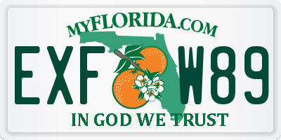 FL license plate EXFW89