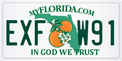 FL license plate EXFW91