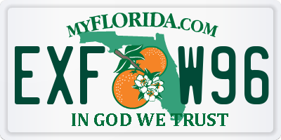 FL license plate EXFW96