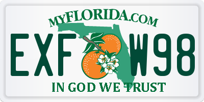 FL license plate EXFW98