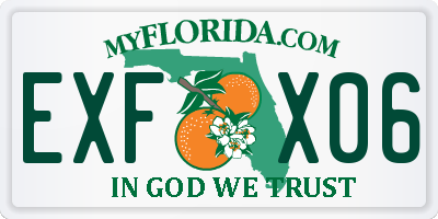 FL license plate EXFX06