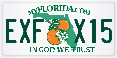 FL license plate EXFX15