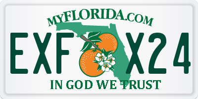 FL license plate EXFX24