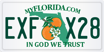 FL license plate EXFX28