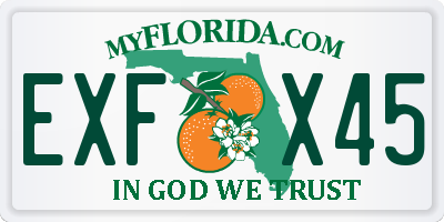 FL license plate EXFX45