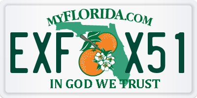 FL license plate EXFX51