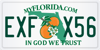 FL license plate EXFX56