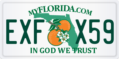 FL license plate EXFX59
