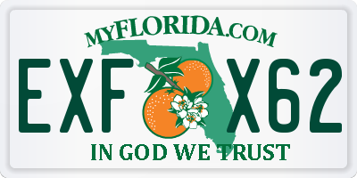 FL license plate EXFX62