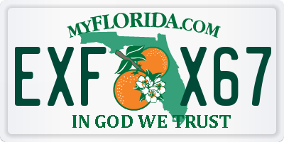 FL license plate EXFX67