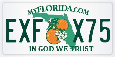 FL license plate EXFX75