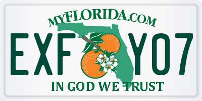 FL license plate EXFY07