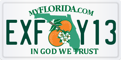 FL license plate EXFY13