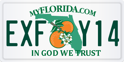 FL license plate EXFY14