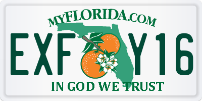 FL license plate EXFY16