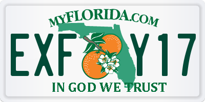 FL license plate EXFY17