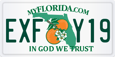 FL license plate EXFY19