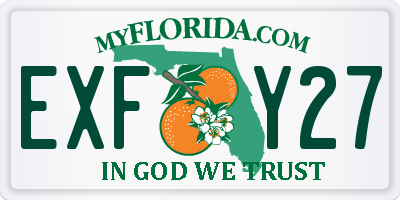 FL license plate EXFY27