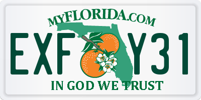 FL license plate EXFY31